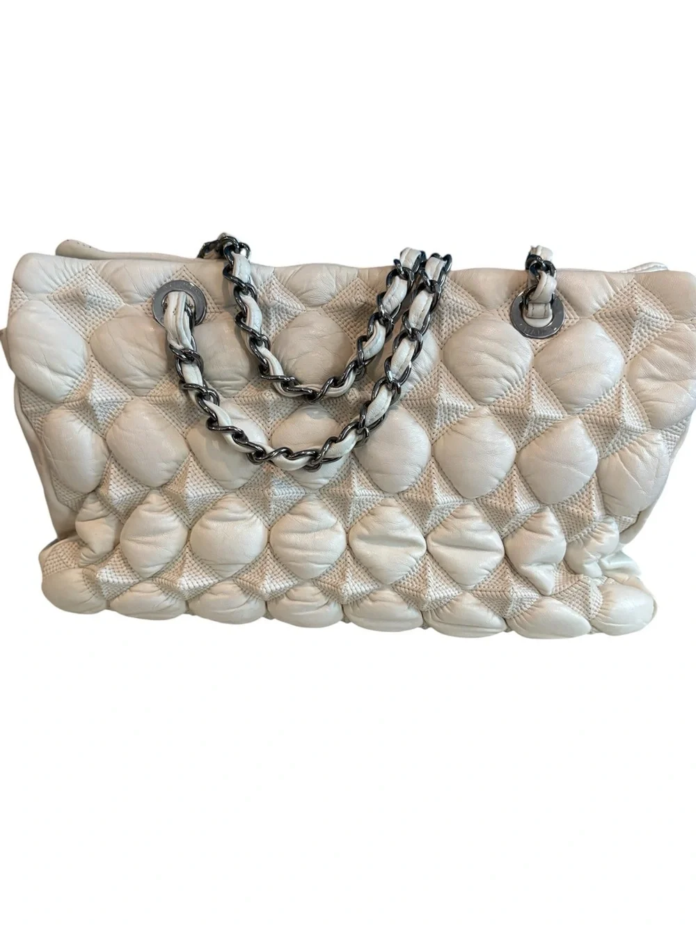 CHANEL Stravinsky Bubble Quilted Tote